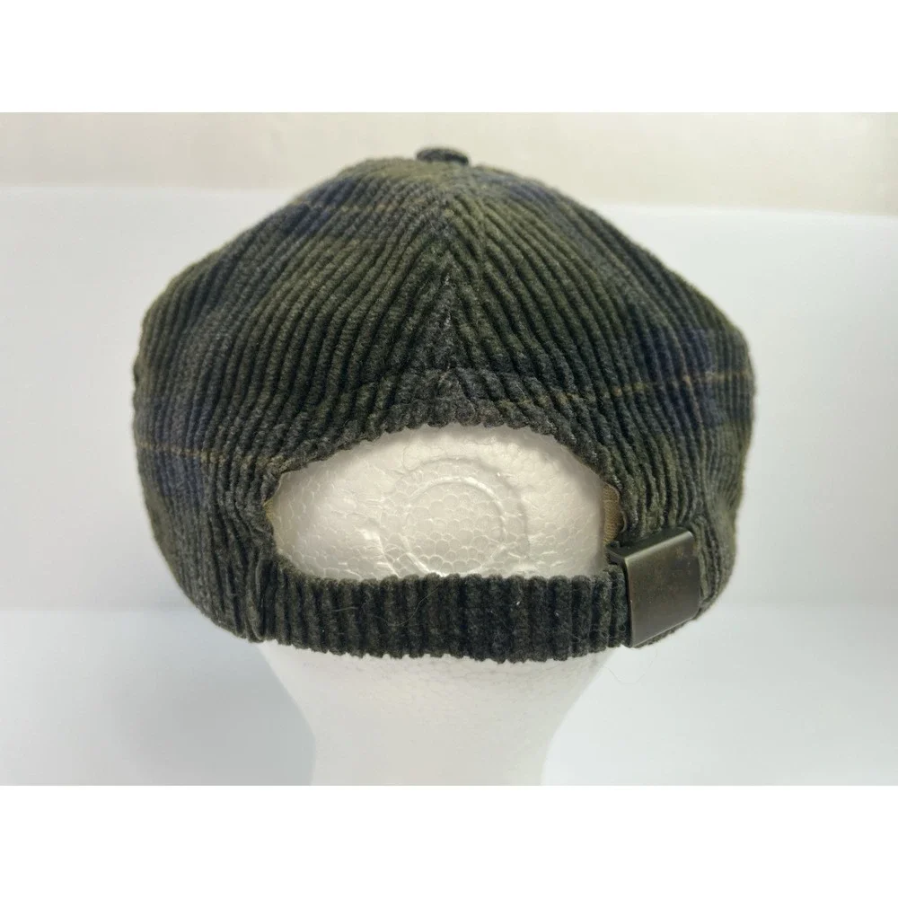 Goorin Bros Corduroy Hat Strapback Green Brown Vintage Made In USA